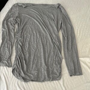 Gray Long Sleeve Top